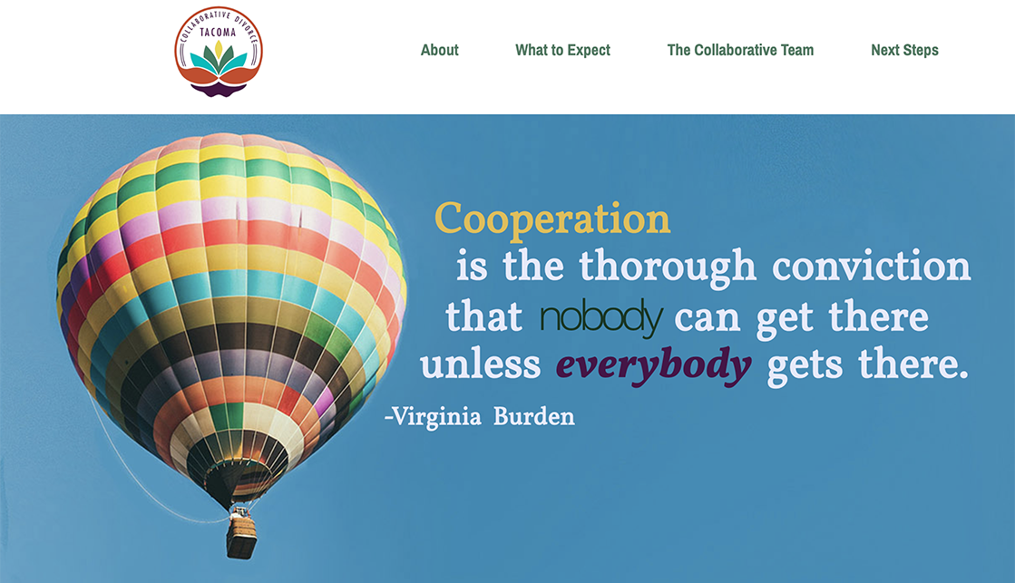 screenshot of colorful, organized webpage